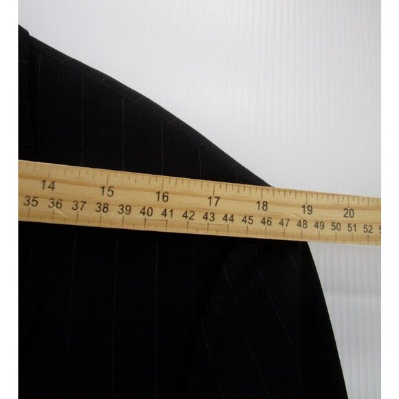 Armani Collezioni Blazer 42 Long Wool Sports Coat Pinstripe Jacket - Picture 7 of 14